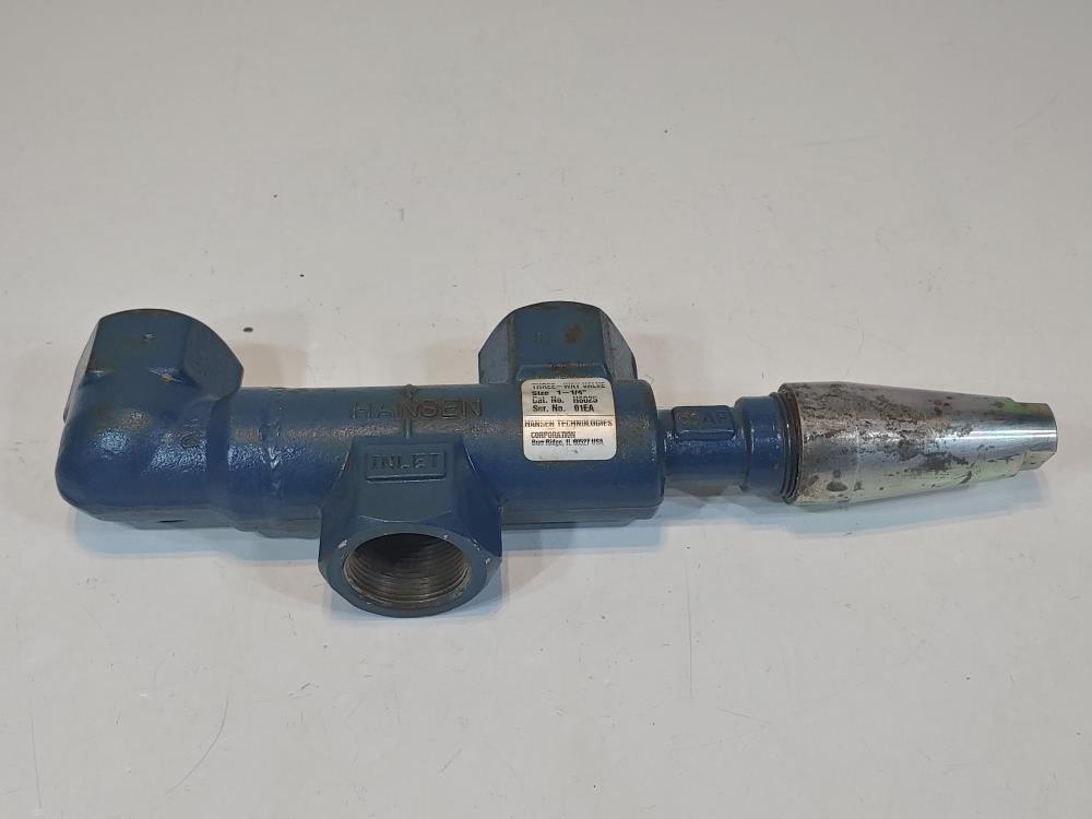 Hansen 1-1/4 " Three-Way Shut-Off Valve, CAT#: H8025