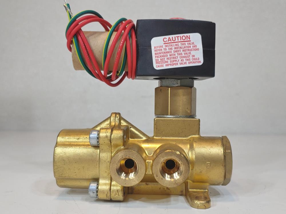 Asco 1/4" NPT 4-Way/2 Position Popped Solenoid Valve EF8344G070M0/EF8003G1