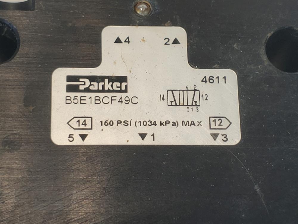 Parker 4-Way Single Solenoid Model#: B5E1BCF-49C