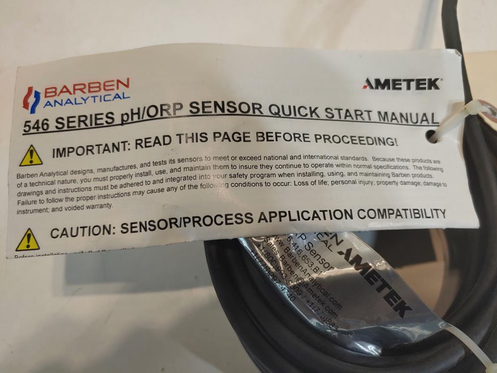 Metek Model Barben Analytical / Ametek Model 546 pH/ORP Sensor