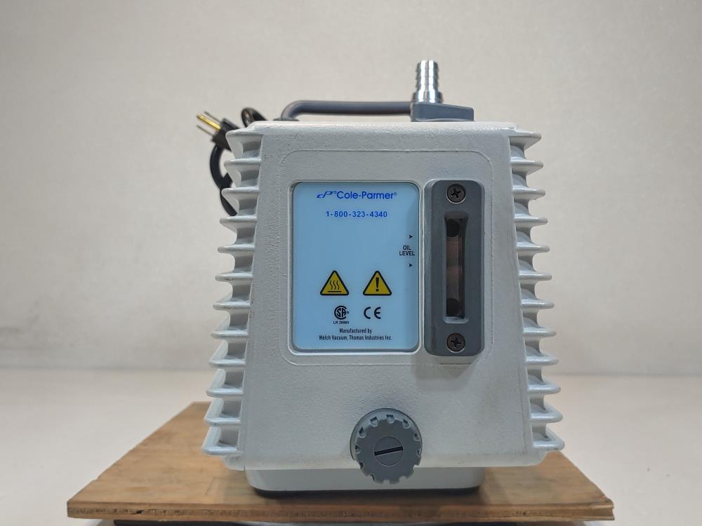 Cole Parmer Rotary Vane Vacuum Pump 79203-50 w/ HP: 3/4 / 1/2 Motor