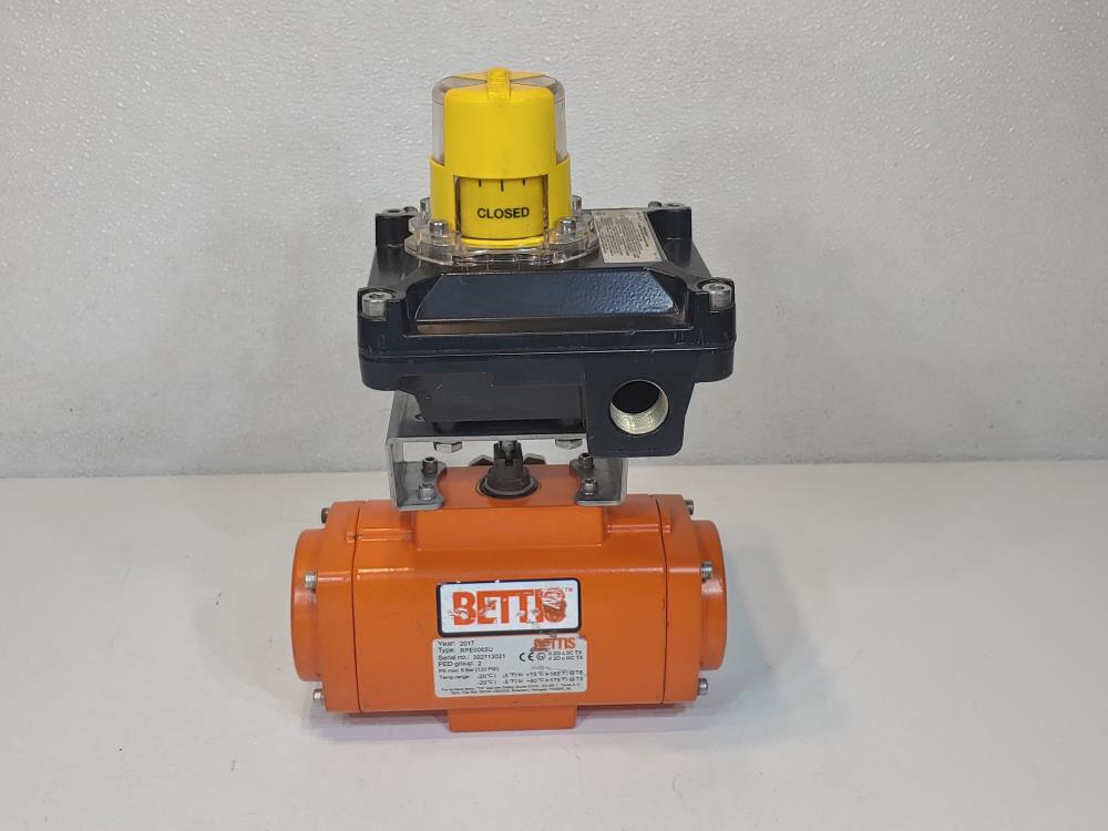 Bettis  Actuator RPE0065U w/ Westlock Limit Switch Positioner 9479NBY2B2MO600