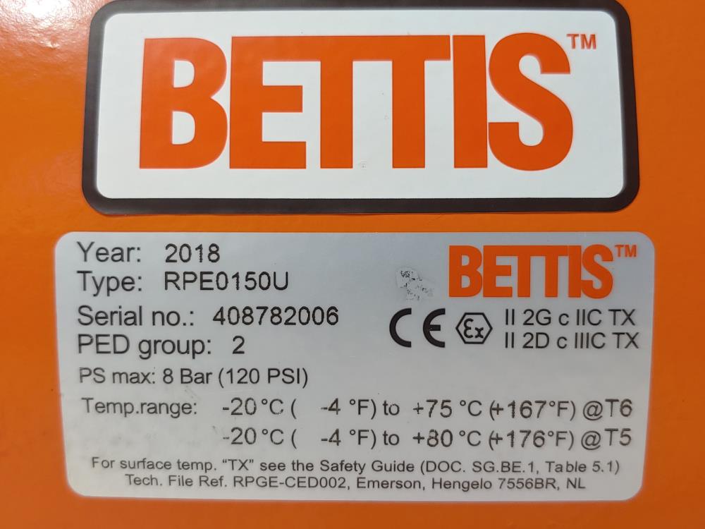 Bettis RPE0150U Actuator w/ Westlock Positioner 9479NBY2B2M0600
