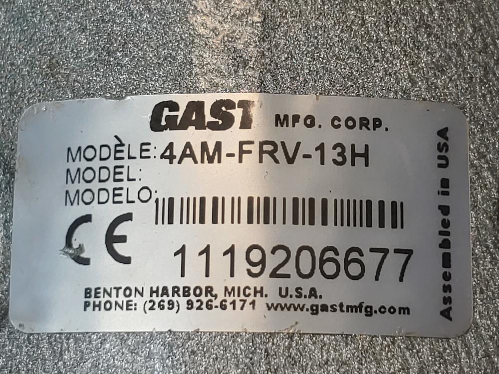 Gast 4AM-FRV-13H Air Motor Reversible Lubricated Motor