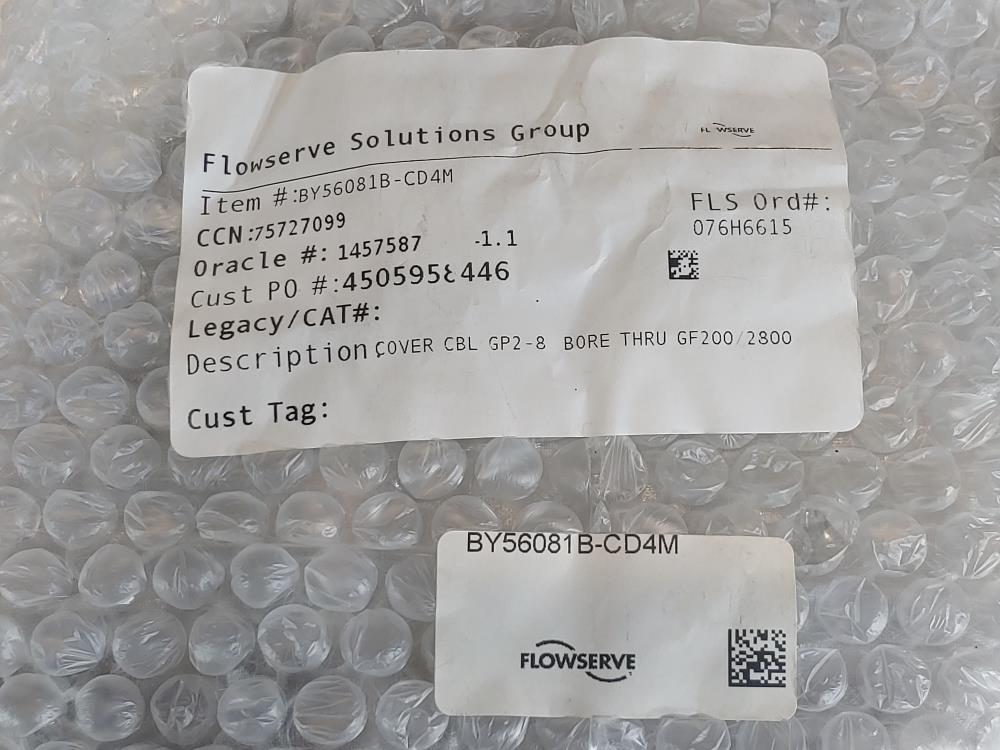Flowserve Durco 8" CD4M Stuffing Box Cover CBL GP2-8 3-1/2" Bore Thru GF200/2800