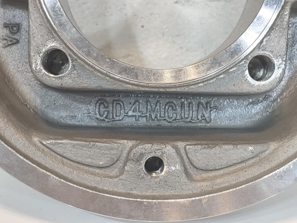 Flowserve Durco 8" CD4M Stuffing Box Cover CBL GP2-8 3-1/2" Bore Thru GF200/2800