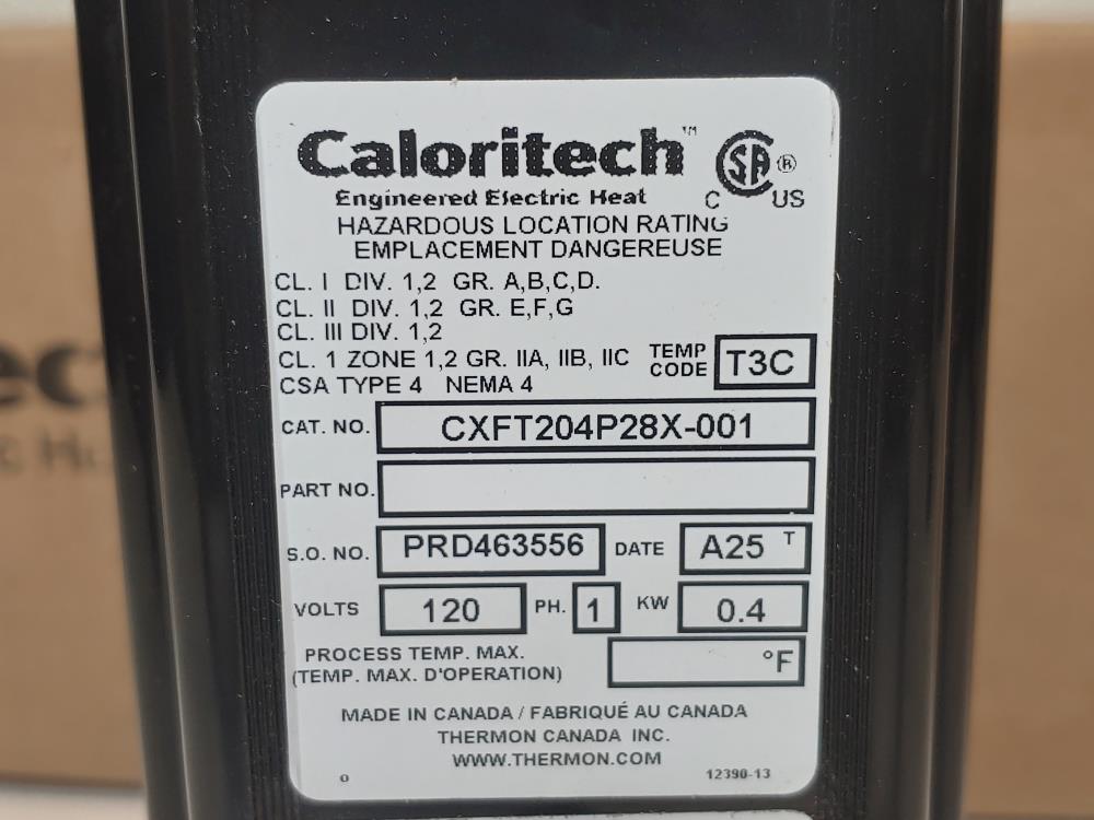 Thermon Caloritech Screw Plug Immersion Heater #CXFT204P28X-001