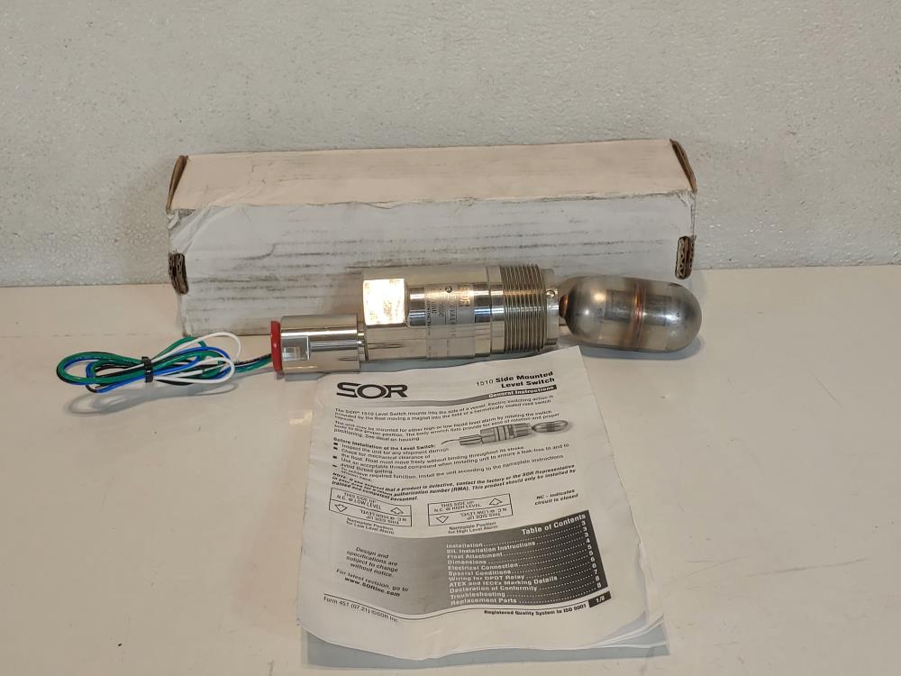 Sor Float SOR 1510C-G5A-C-W1-ES-NC Float Level Switch