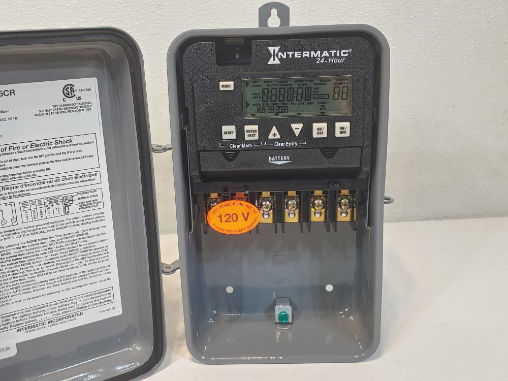 Intermatic Electronic Timer 24 hr Astronomic, 120-277VAC, DPST, Digital ...