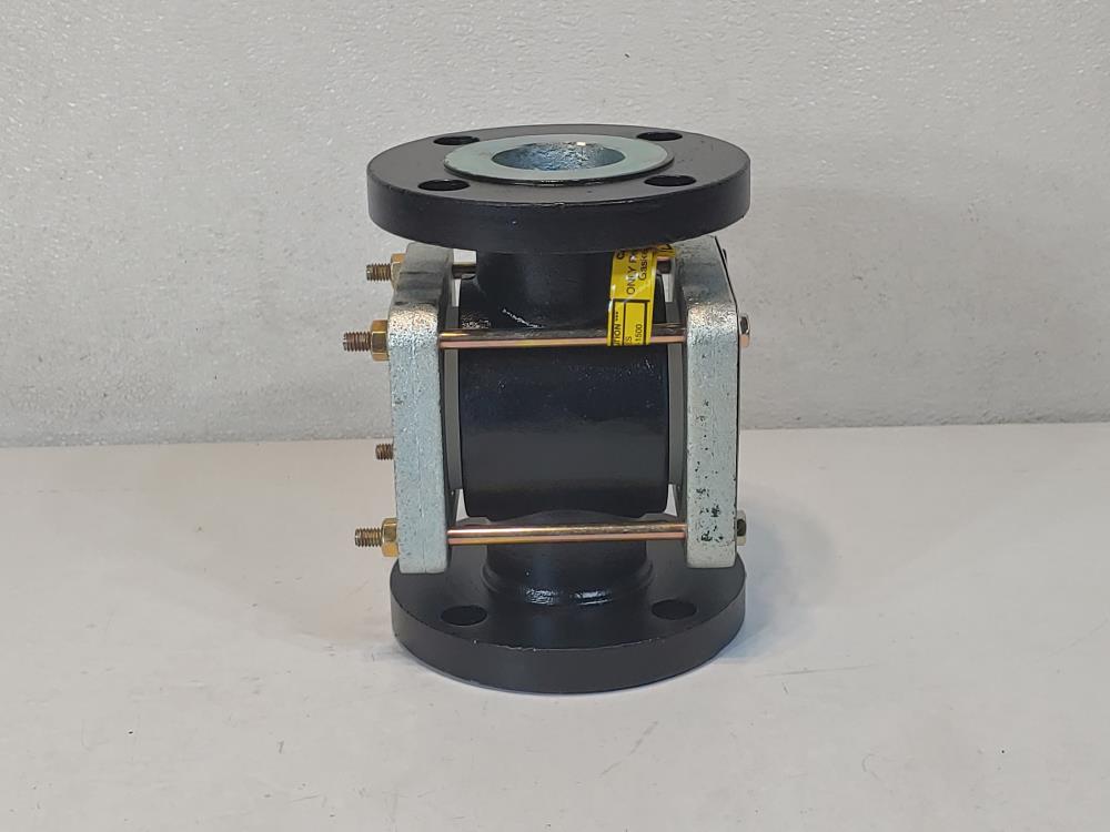Jacoby Tarbox 910-FA 2" Flanged CS Tempered Boro Plain Sight Flow Indicator 