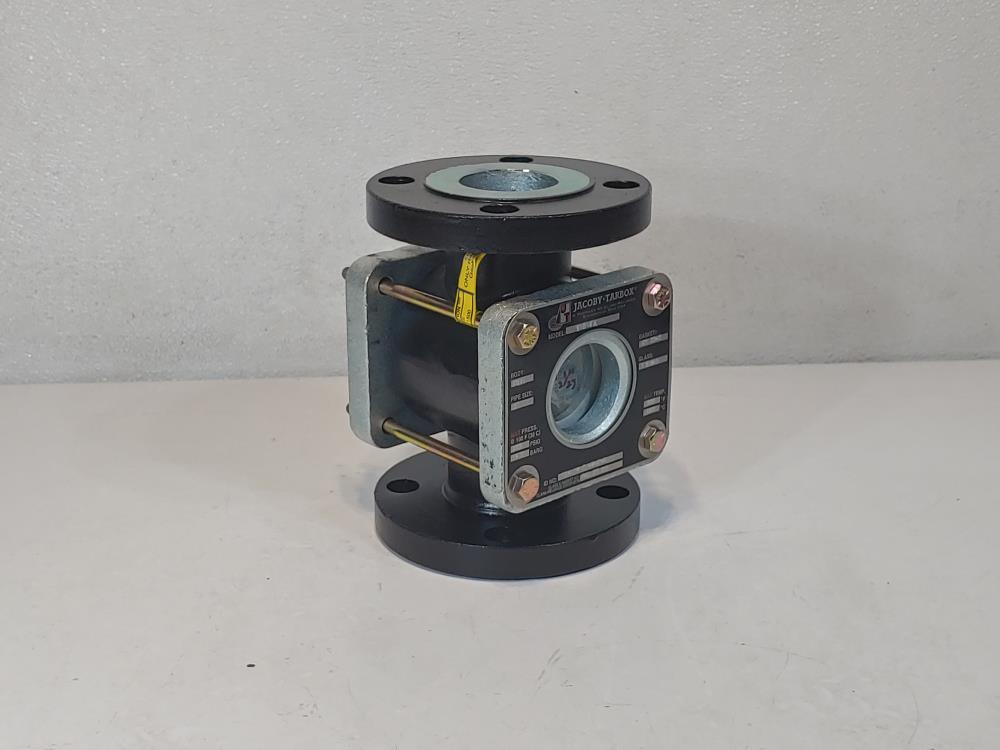 Jacoby Tarbox 910-FA 2" Flanged CS Tempered Boro Plain Sight Flow Indicator 