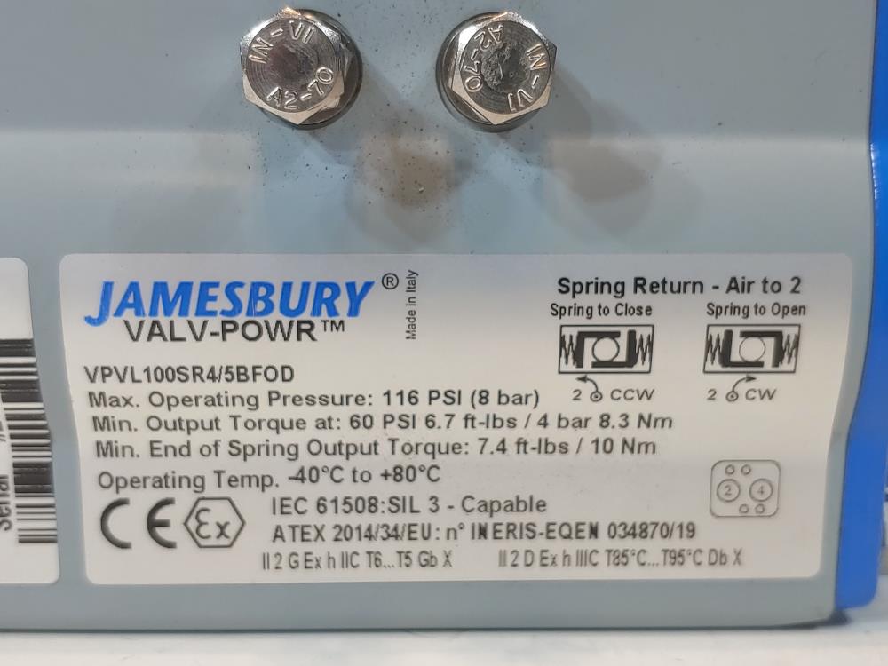 Jamesbury Valv-Powr 116/PSI ( 8 Bar ) Actuator