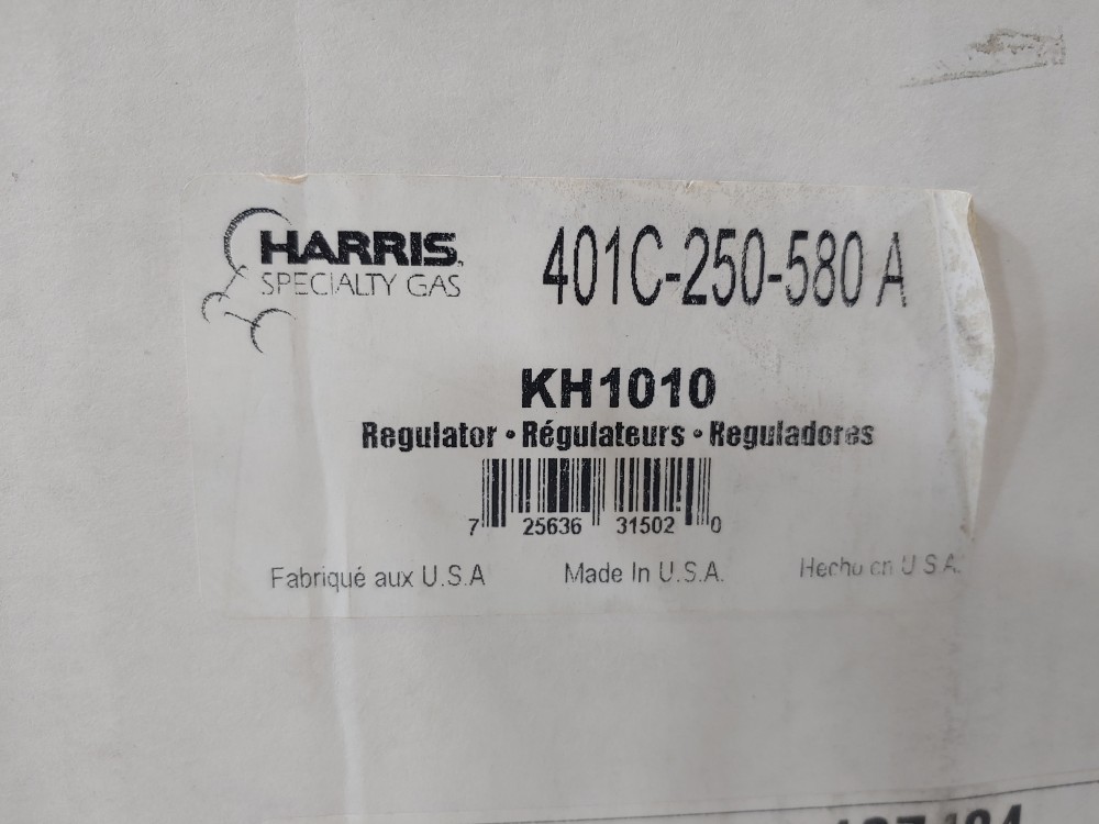 HARRIS KH1010 Single Stage Gas Regulator 401C-250-580 A