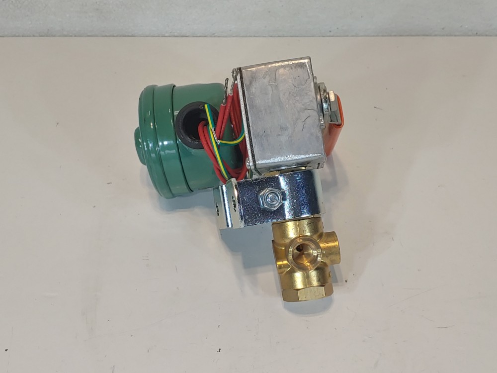 Asco 3 Way Brass 1/4" Manual Reset Solenoid Valve  EF8308B040/ EF80142