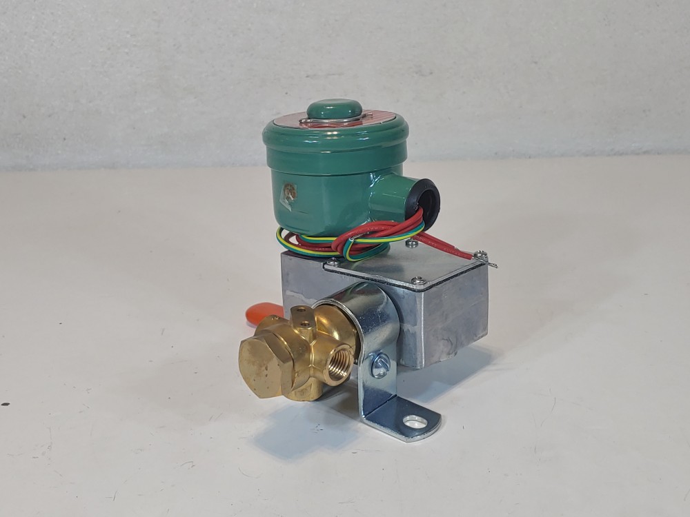 Asco 3 Way Brass 1/4" Manual Reset Solenoid Valve  EF8308B040/ EF80142