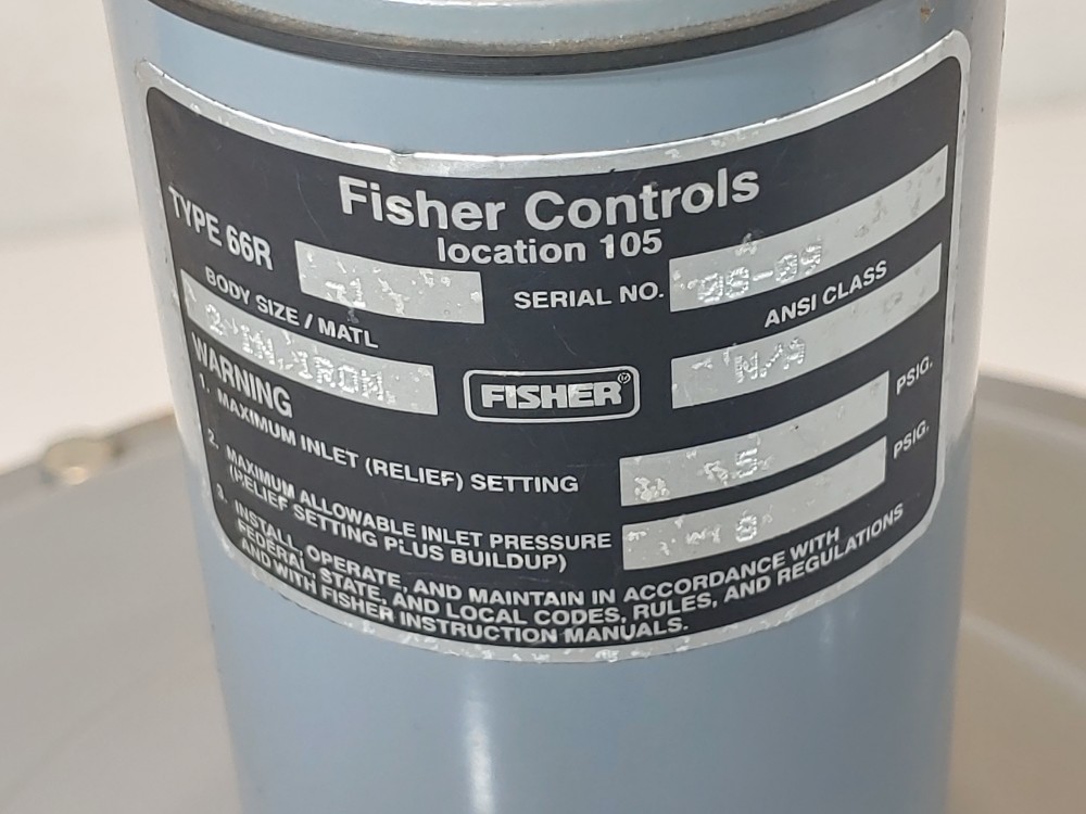 Fisher Controls 66R-1 Low-Pressure Relief Valves 2" NPT