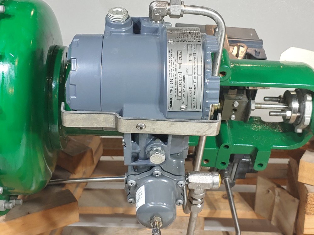 Fisher EZ 1" 300# Actuated Control Valve Type 657 w/846 Fisher Press. Transducer