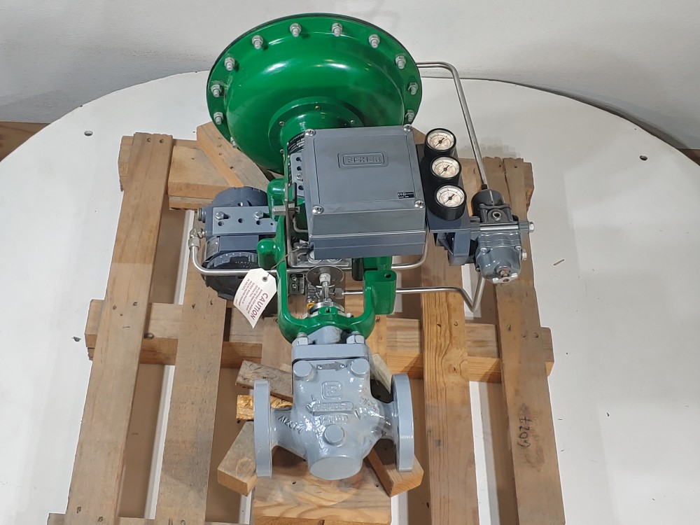Fisher EZ 1" 300# Actuated Control Valve Type 657 w/846 Fisher Press. Transducer