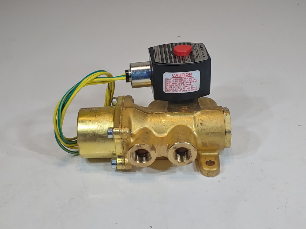 Asco 4-Way Poppet Solenoid Valve  EFHT8003G1 / EFHT8344G072V
