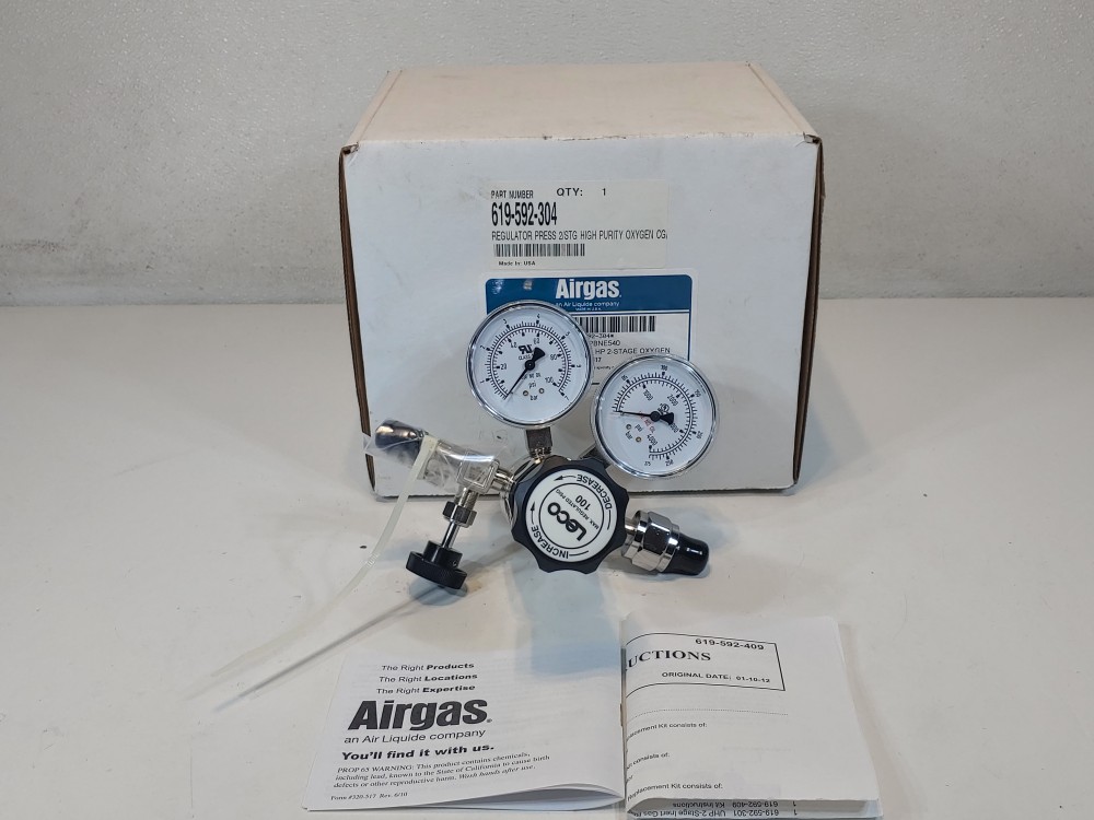 Airgas 2-Stage High Purity Oxygen Pressure Regulator Y12-LE2HPBNE540 ...