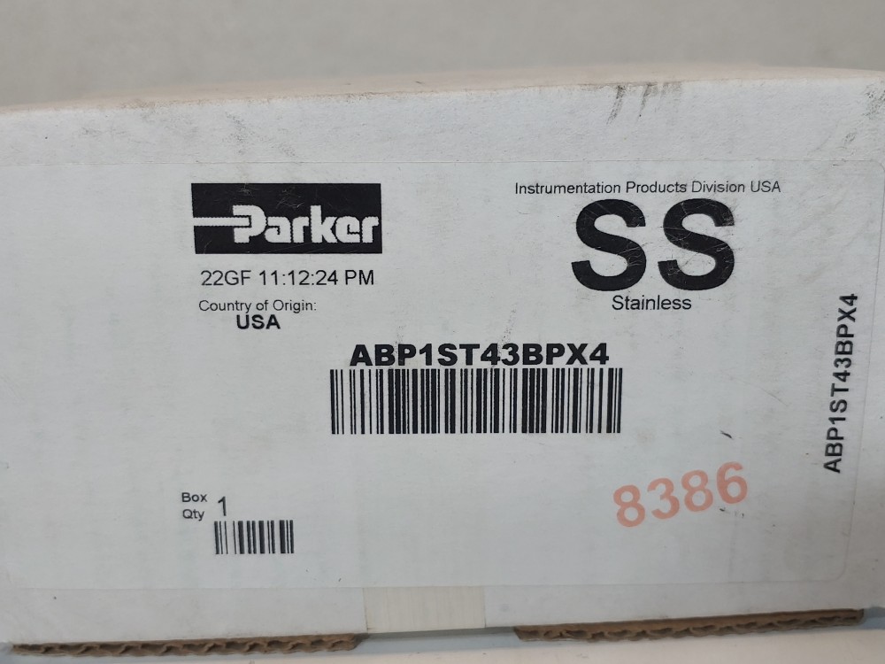 Parker ABP1ST43BPX4  Veriflo Back Pressure Regulator