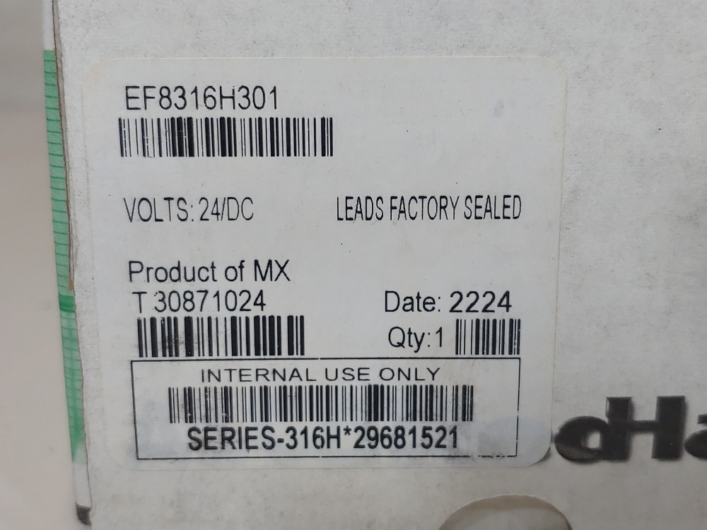 Asco 3-Way 1/4" NPT 24DC Low Power Solenoid Valve EF8314H301 & EF8003H304