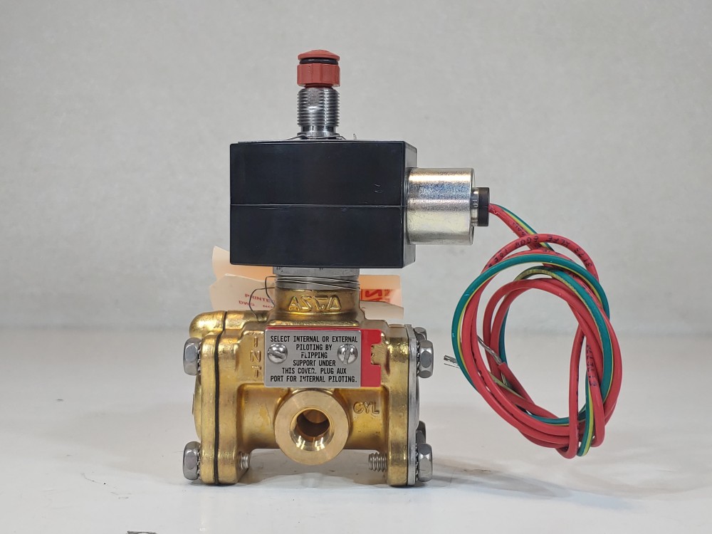 Asco 3-Way 1/4" NPT 24DC Low Power Solenoid Valve EF8314H301 & EF8003H304