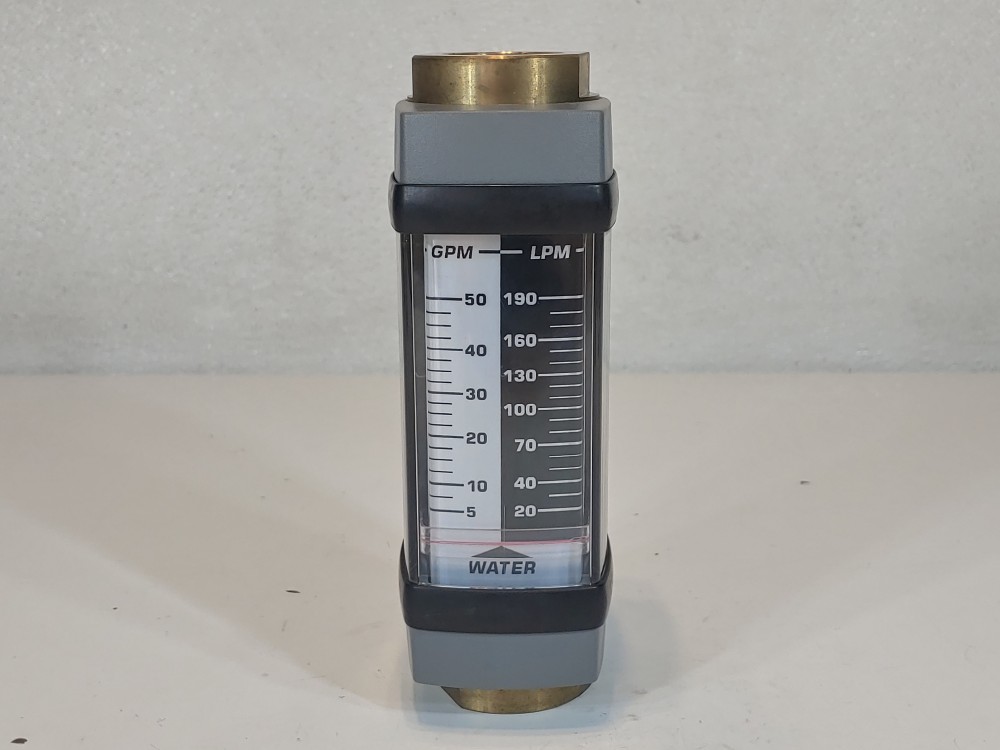 Hedland (Badger) H7550B-050 Brass Flow Meter For Water 1NPT, 5 to 50 GPM