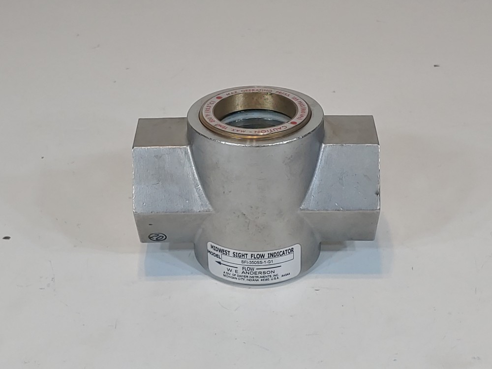W.E. Anderson Midwest Plain Sight Flow Indicator SFI-350SS-1-G1