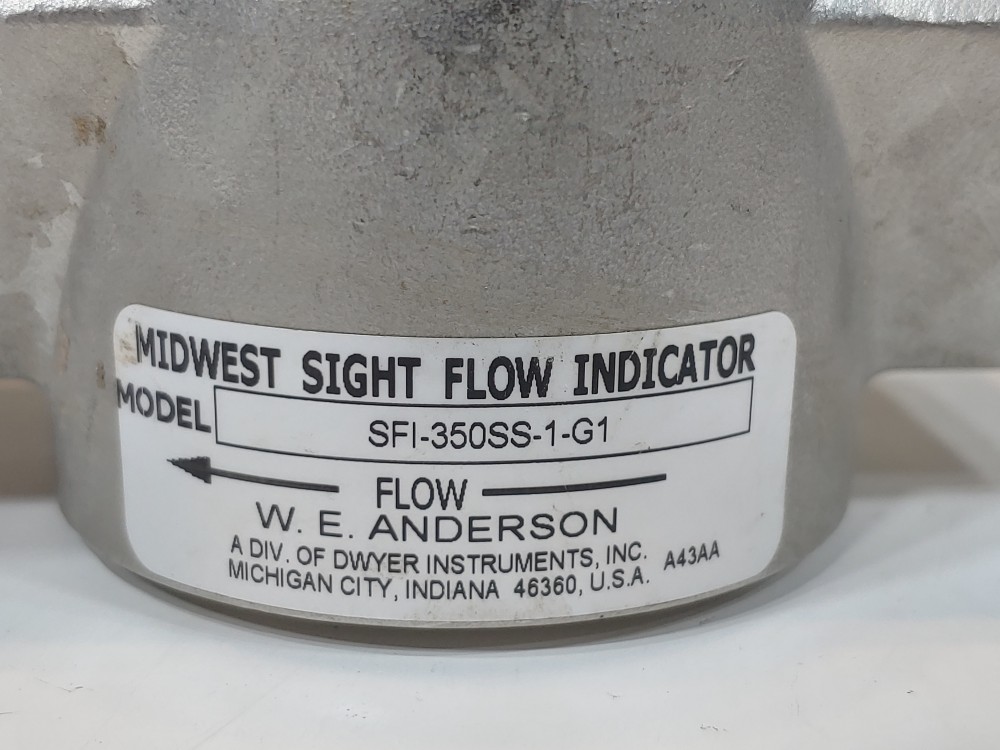 W.E. Anderson Midwest Plain Sight Flow Indicator SFI-350SS-1-G1