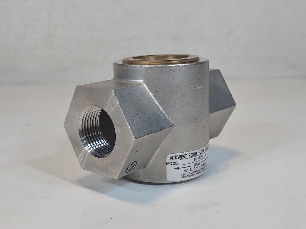 W.E. Anderson Midwest Plain Sight Flow Indicator SFI-350SS-1-G1