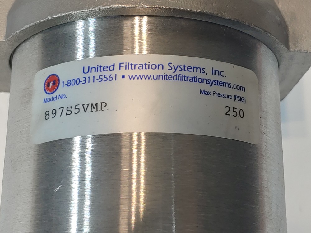 United Filtration Onstream Liquid Filter Housing Model#: 897S5VMP, 250 PSIG
