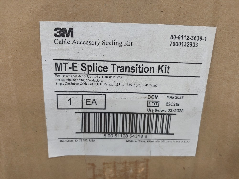 3M 7000132933 MT-Series Cold Shrink Transition Splice Kit