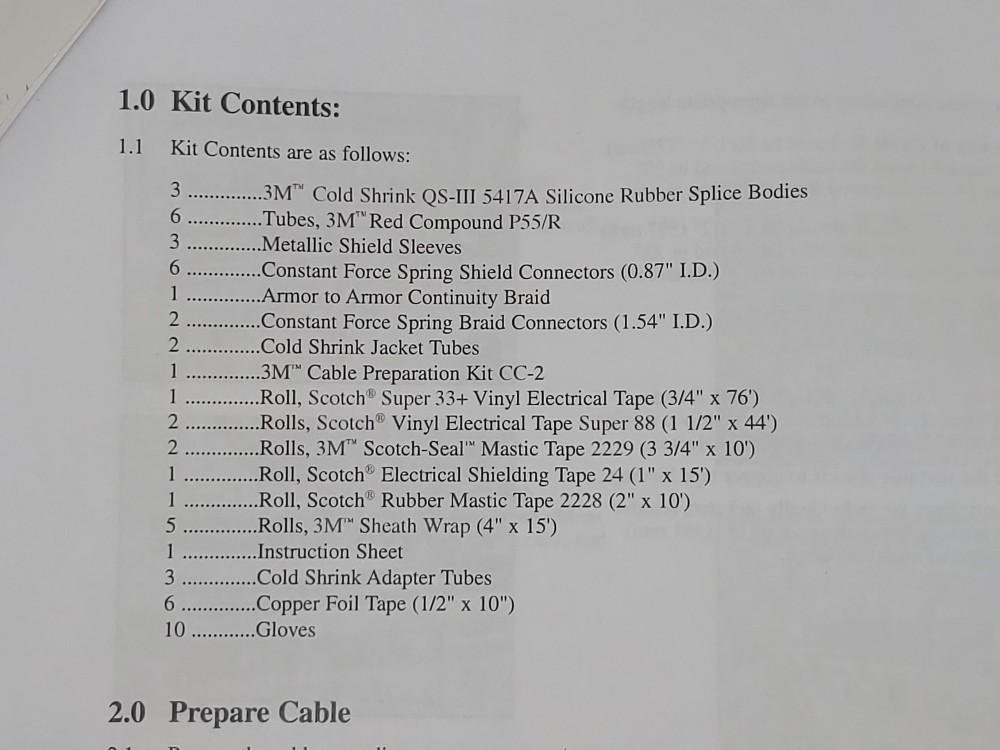 3M 5777A-MT QS-III 3 Conductor Splice Kit - P/N: 7100006809