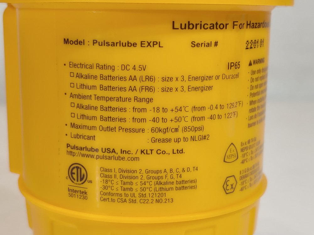 Pulsarlube Automatic Grease Lubricator EXPL240
