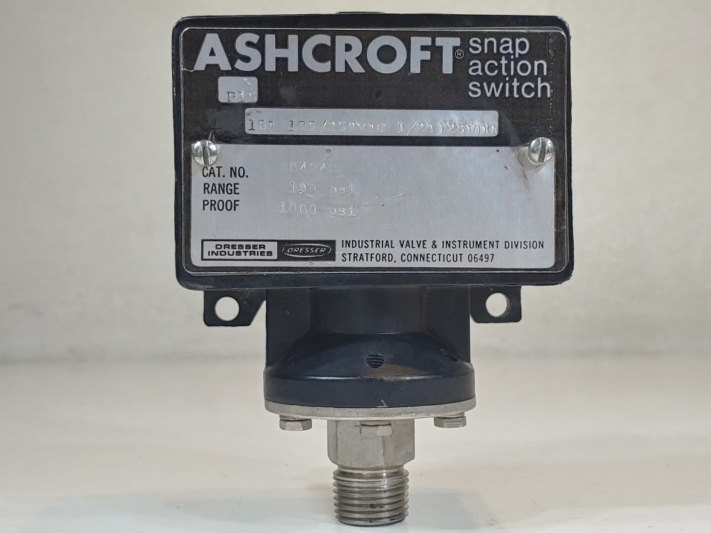 Ashcroft (Dresser) B424B Snap Action Pressure Switch 100 PSI