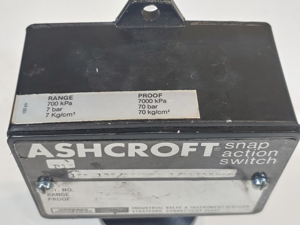 Ashcroft (Dresser) B424B Snap Action Pressure Switch 100 PSI