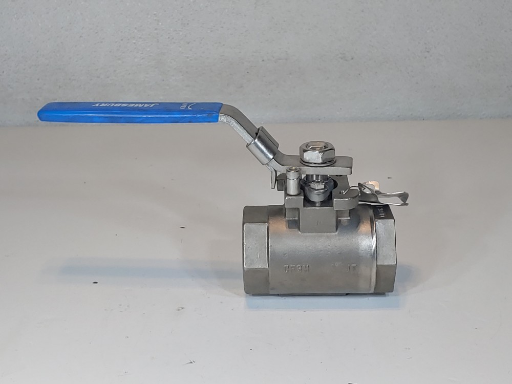Jamesbury 1-1/2" Threaded CF8M 2000 CWP Full Port Ball Valve