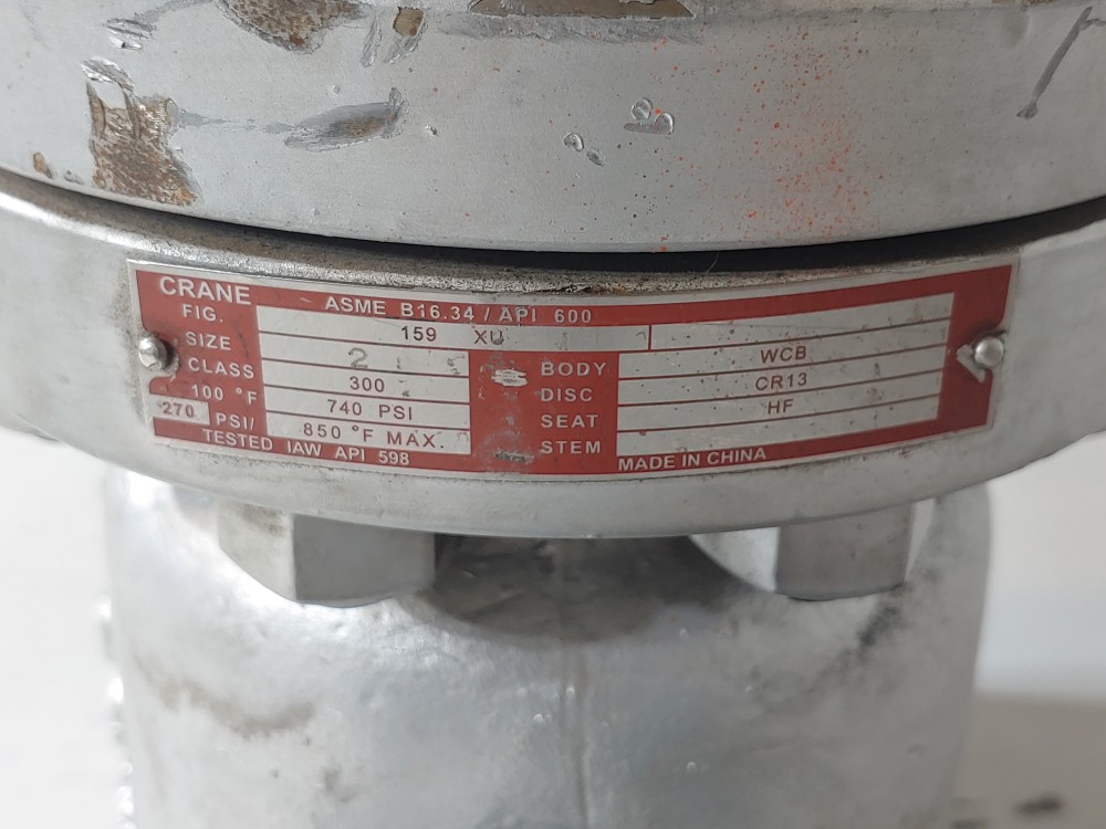 Crane 2" 300# RF WCB Check Valve FIG: 159 XU
