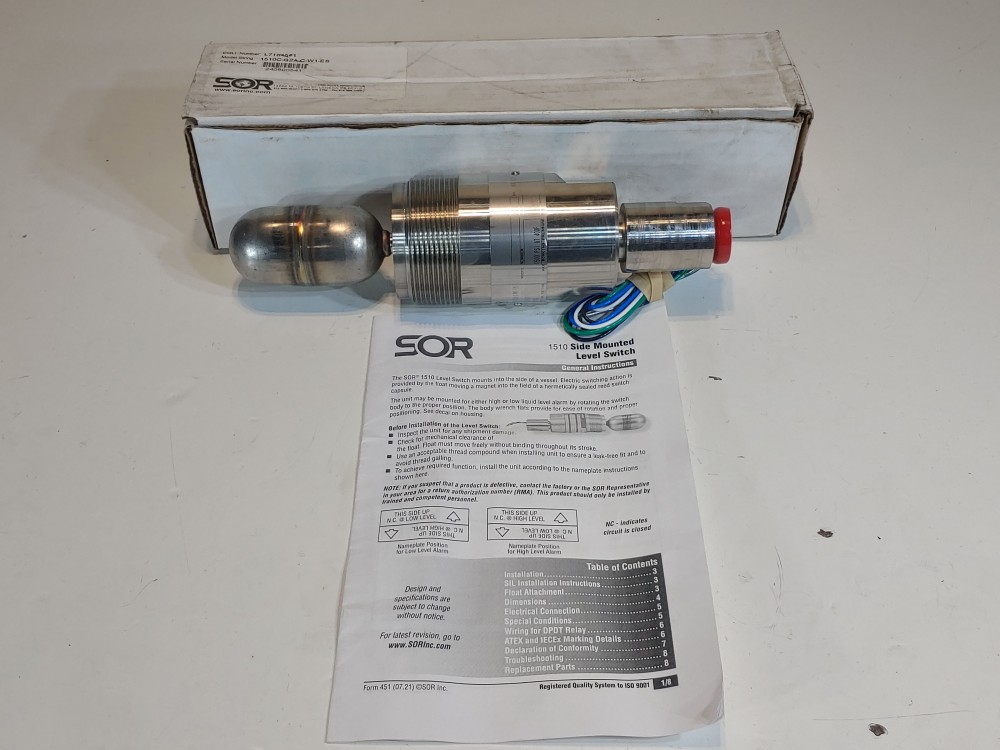 Sor Float SOR Float Level Switch 1510C-G2A-C-W1-ES