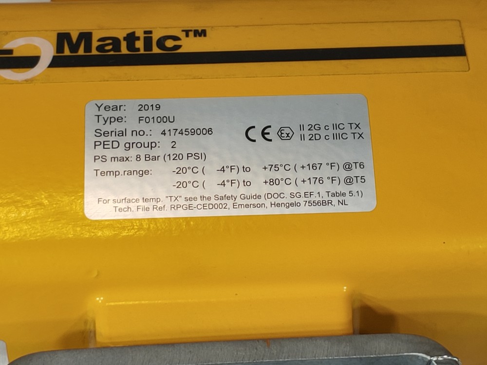 XOMOX Tufline 1-1/2" 150# PFA Lined Plug Valve w/Elomatic Pneumatic Actuator