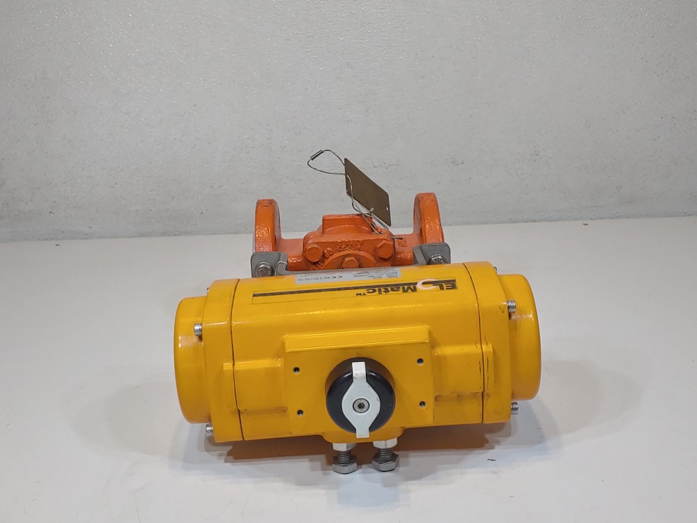 XOMOX Tufline 1-1/2" 150# PFA Lined Plug Valve w/Elomatic Pneumatic Actuator