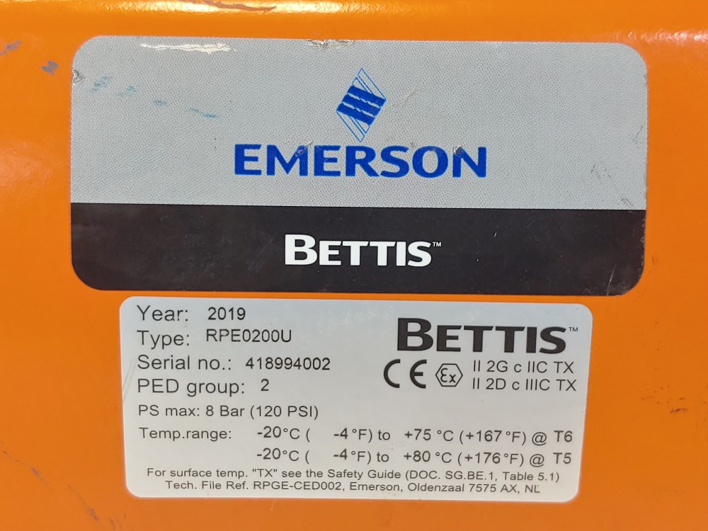 Bettis Pneumatic Valve Actuator RPE0200U