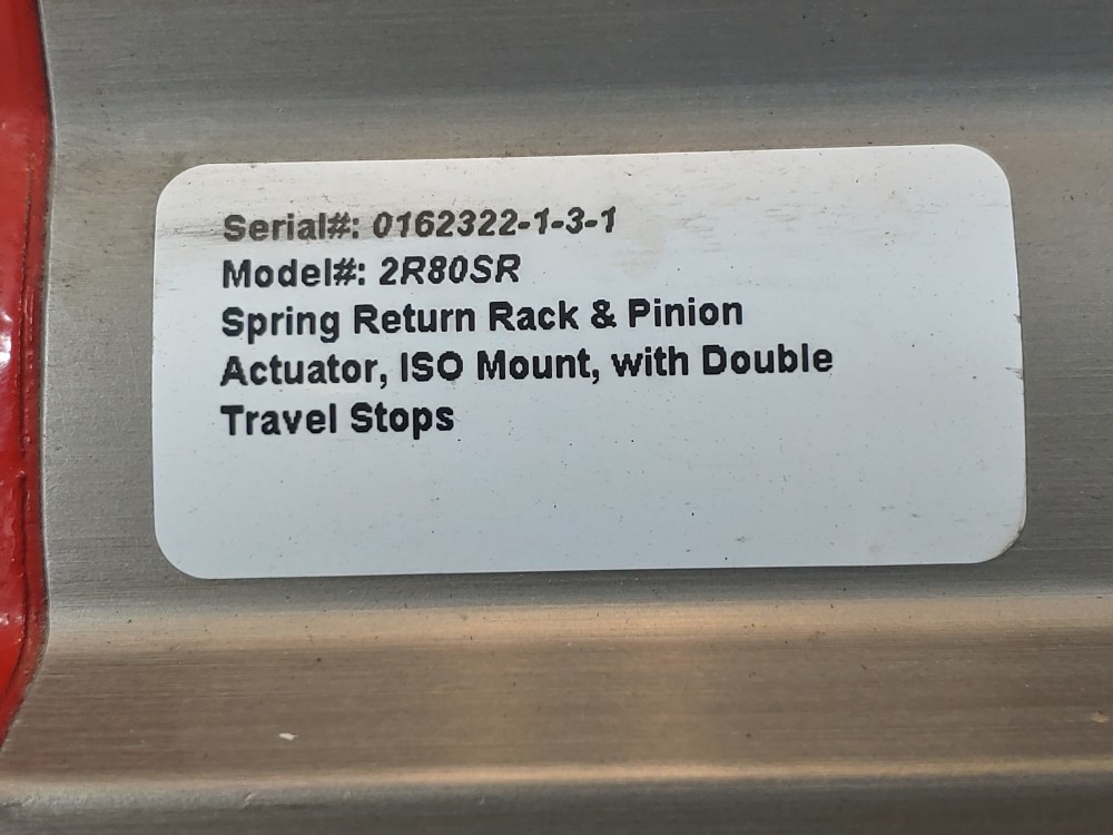 Triac Spring Return Rack & Pinion Actuator ISO Mount w/Double Travel Stop 2R80SR