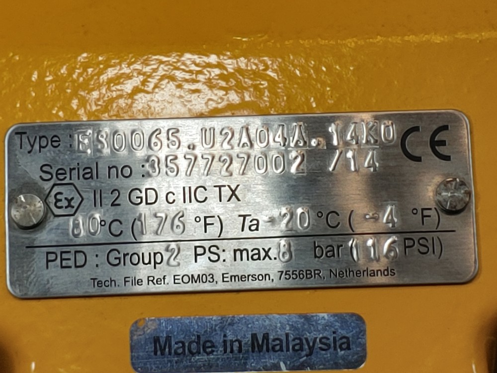 EL-O-MATIC Pneumatic Actuator ES0065.U2A04A.14KU