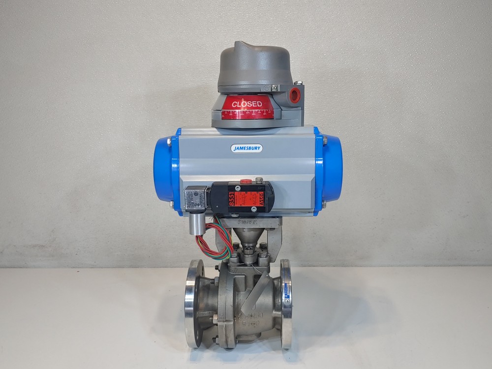 Jamesbury 2" 150# Actuated Flanged 2-PC Ball Valve Series VPVL350SR4/5BD