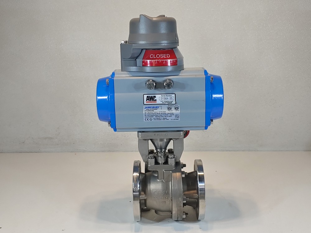 Jamesbury 2" 150# Actuated Flanged 2-PC Ball Valve Series VPVL350SR4/5BD