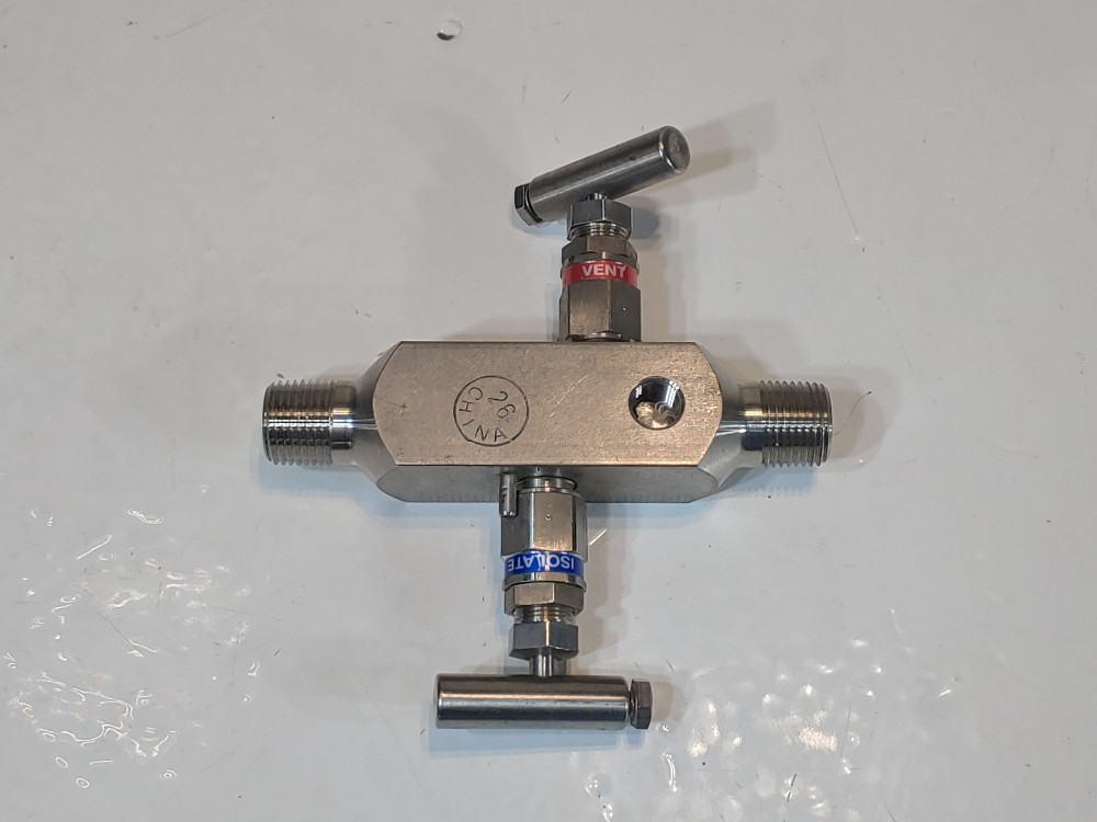 Rosemount 2-Way 1/2" 316SS C306101125-0000 In Line Manifold Valve