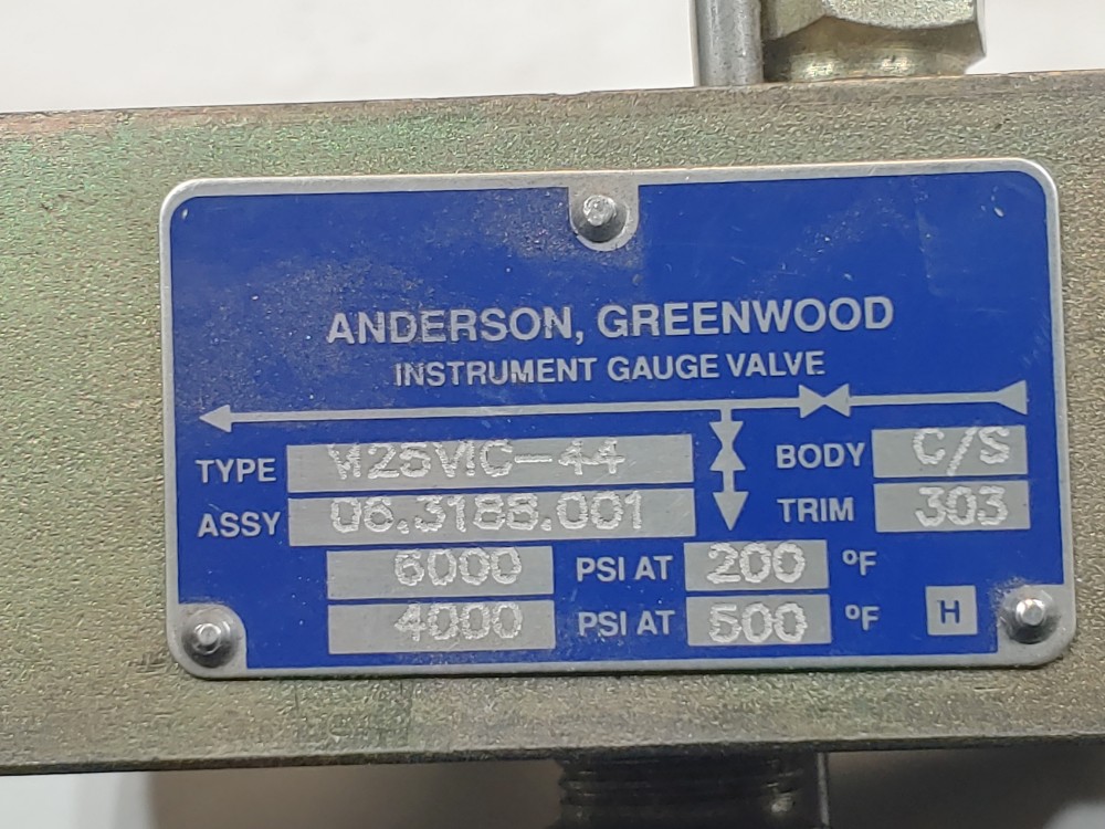 Anderson Greenwood M25VIC-44 Block & Bleed Manifold Valve