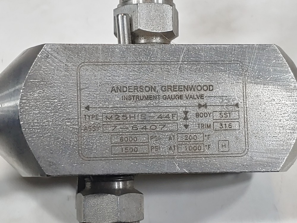 Anderson Greenwood M25HIS-44F Block & Bleed Valve